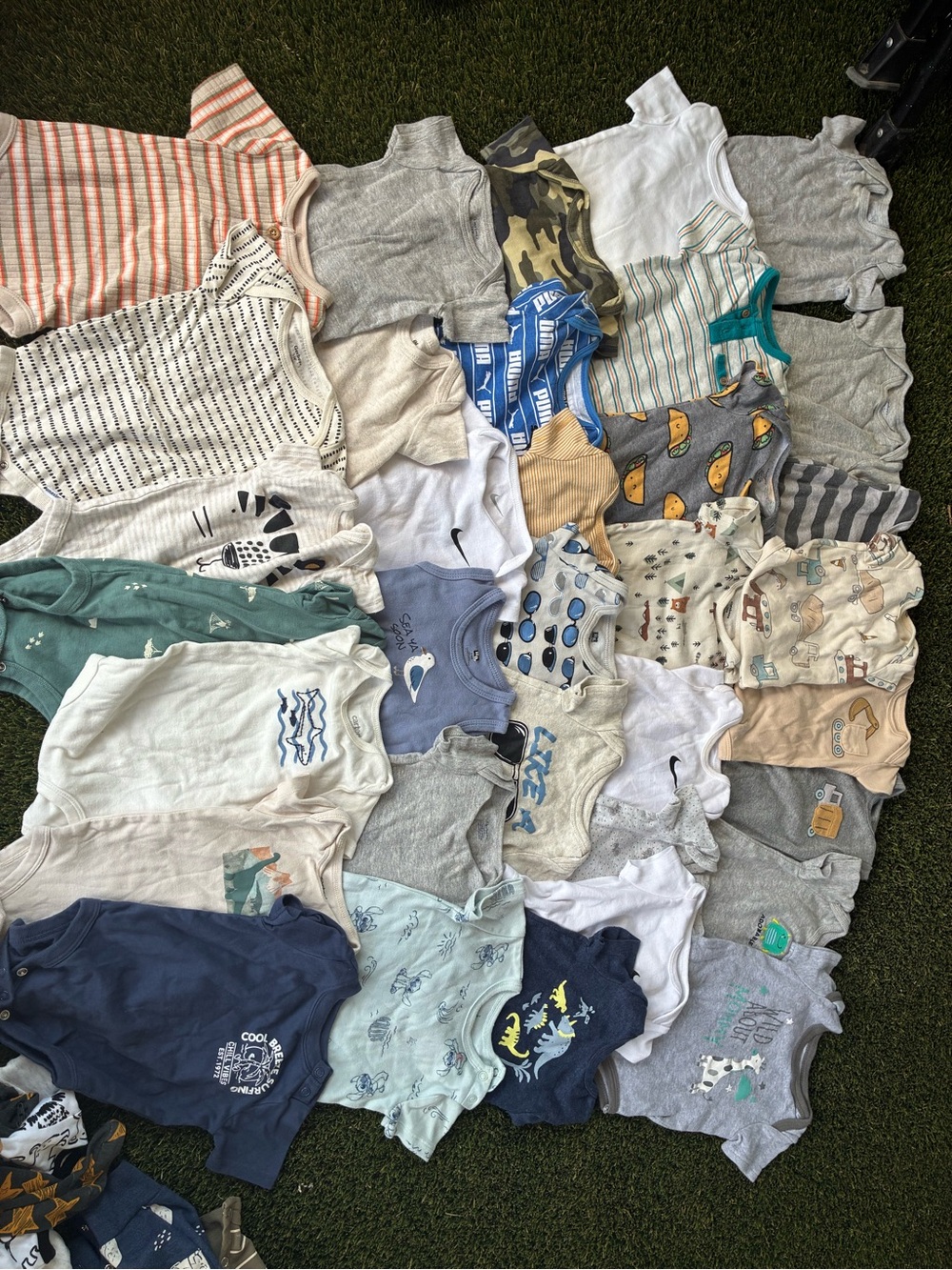 Carter's Baby/Toddler Short-Sleeve Onesies - Blue, White, Gray, Green, Tan